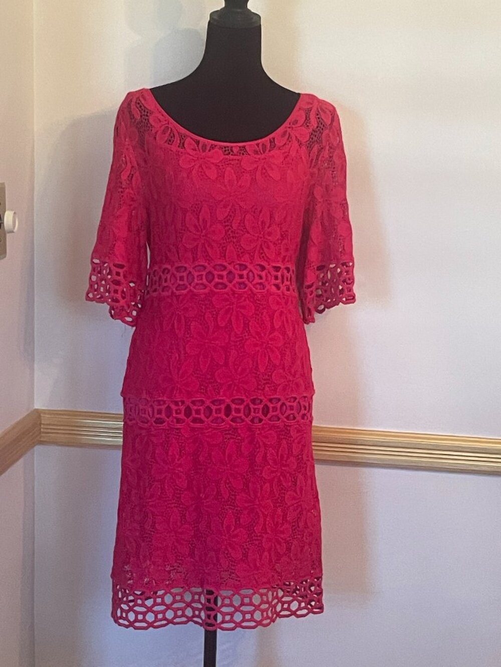 Laundry Crochet Dress with liner